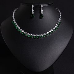Green Zirconium on White Background
