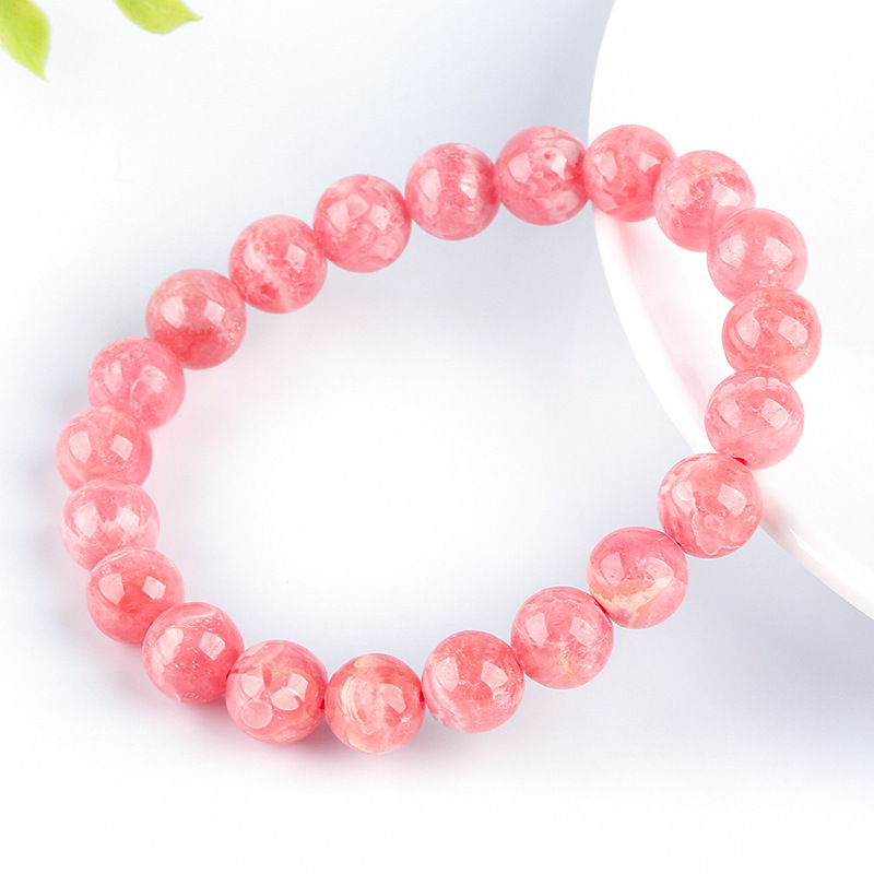 Natural Red Patterned Quartz Crystal Bracelet High Quality Ice Type Argentine National Stone Inca Rose Sea Tang Crystal Gem