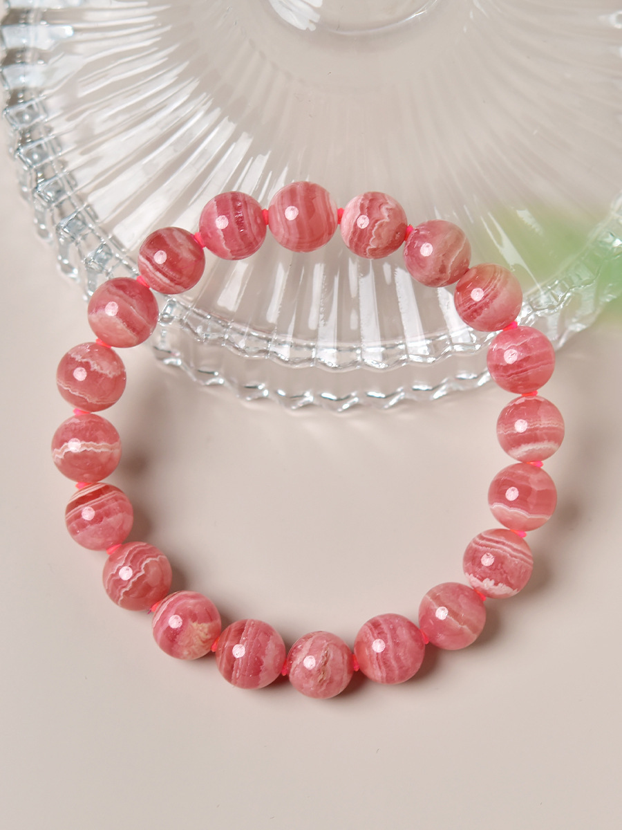Natural Red Patterned Quartz Crystal Bracelet High Quality Ice Type Argentine National Stone Inca Rose Sea Tang Crystal Gem