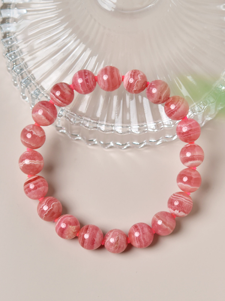 Natural Red Patterned Quartz Crystal Bracelet High Quality Ice Type Argentine National Stone Inca Rose Sea Tang Crystal Gem