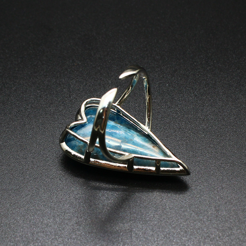 Retro Heart Shaped Purple Quartz Tiger Eye Stone Ring  Luxury Light Luxury DIY Accessories Sales Jewelry