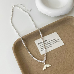 White Bright Pearl White Mermaid Necklace