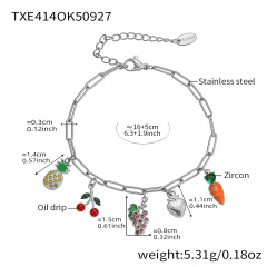 TXE414-steel Color Diy Bracelet 16+5cm