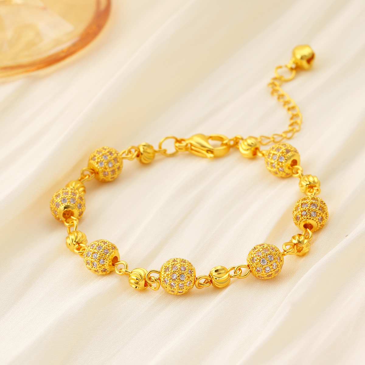 Versatile Lucky Charm Bracelet Gold Plated Copper Chain Lobster Clasp For Daily Vacation Festive Gift Unisex Classic Style