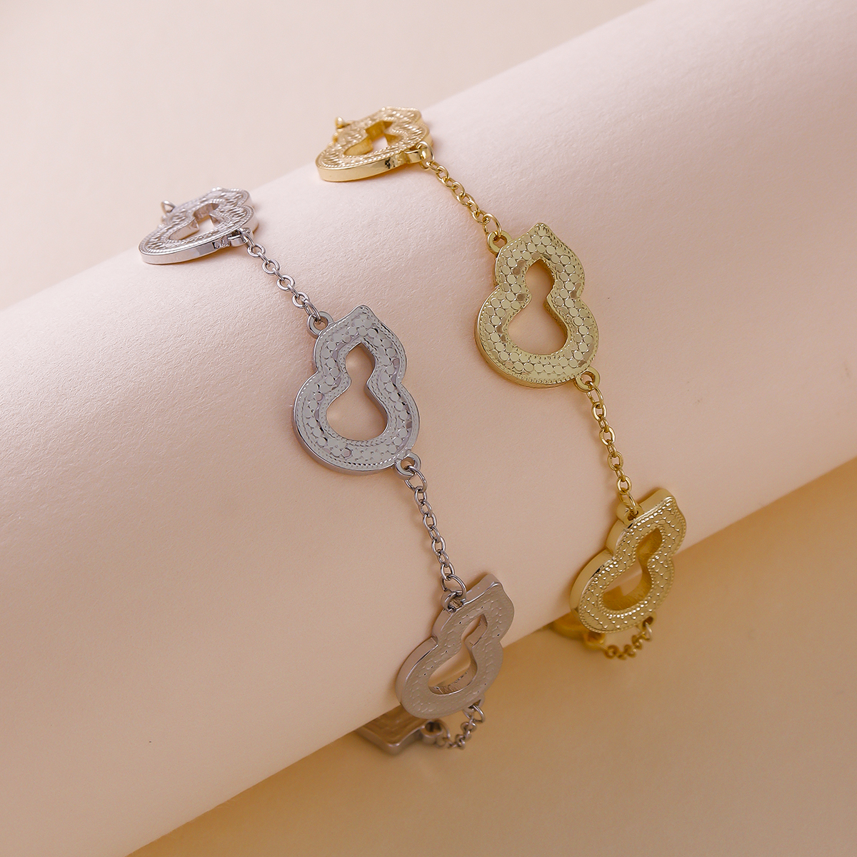 Fashionable Copper Coin Bracelet For Women Non-Fading Chinese Style Network Hit Lucky Gourd Bracelet Elegant Classic Commute
