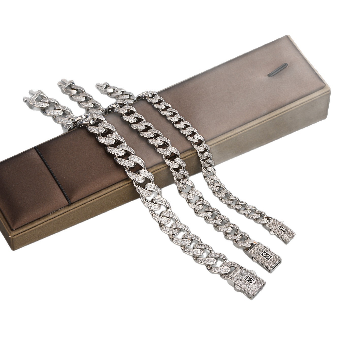 Cuba Titanium Steel Necklace For Men And Women Simple Fashion Couple Lockbone Chain Personality Hip Hop Bracelet Accessories