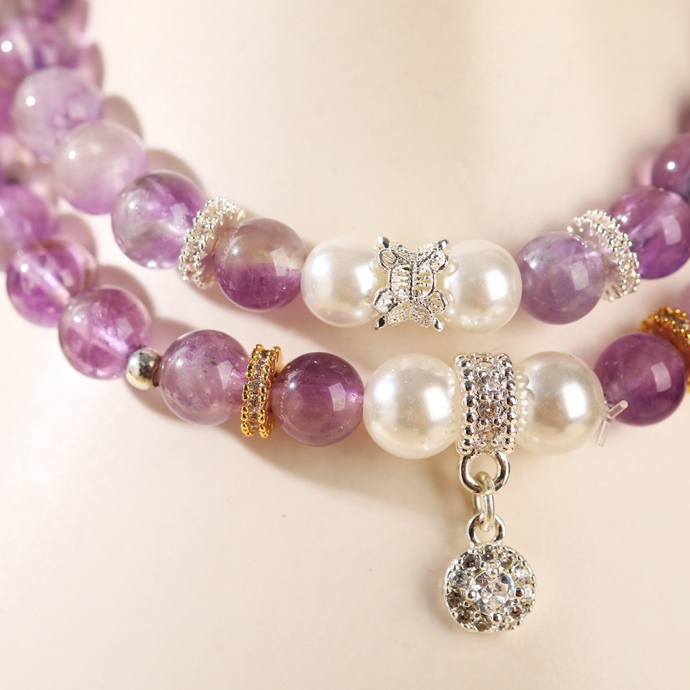 JD Jewelry Amethyst Beaded Bracelet For Women Fashionable High-end Jade Gourd Accessories Simple Style Classic Bracelet Jewelry
