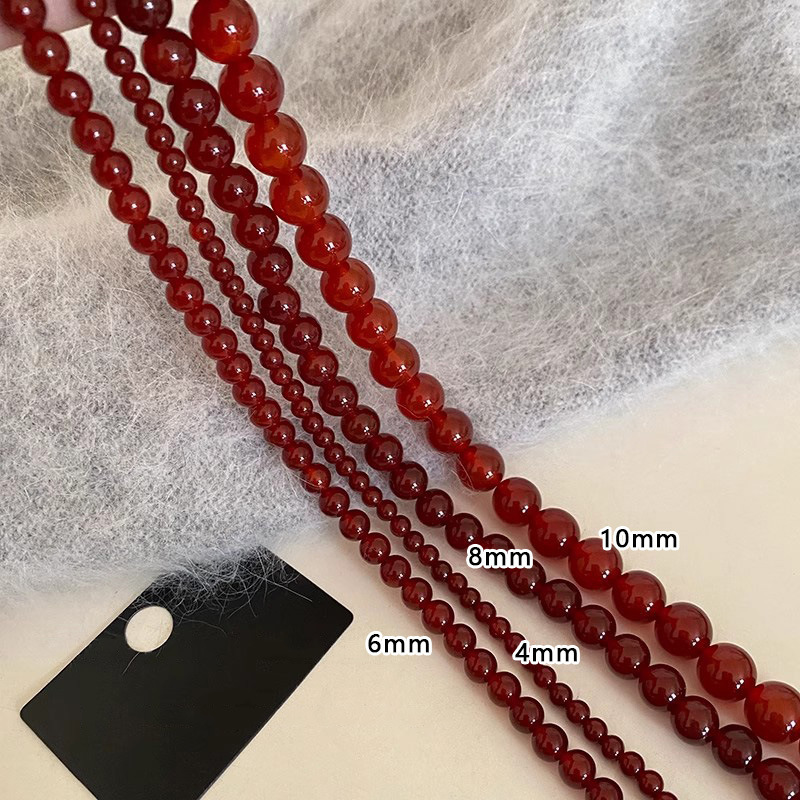 Retro Classic Style Geometric 925 Sterling Silver Agate Beaded Chain Beaded Necklaces Wholesale