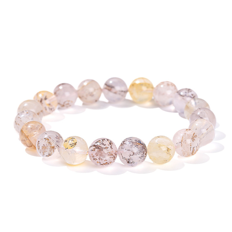 JD Jewelry Natural Gum Crystal Bracelet Fashion Unisex Beaded Round Single Circle Jewelry Geometric Pattern Simple Style