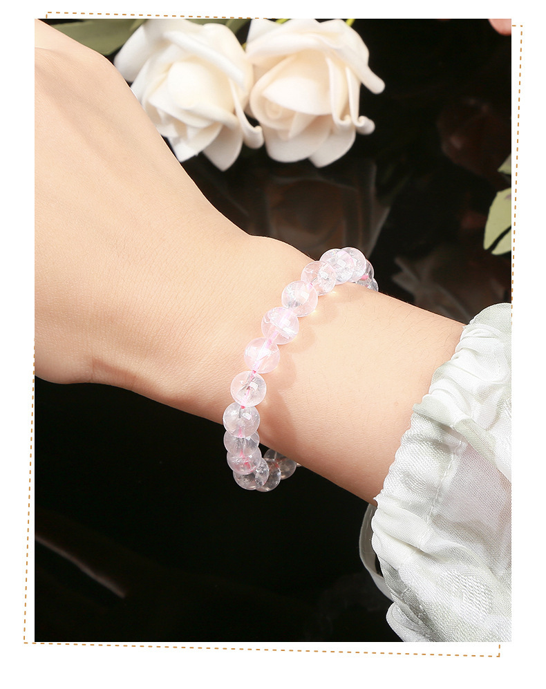 JD Jewelry Natural Pink Aries Seven-Color Starlight Crystal Bracelet Fashion High-End Round Bead Accessories For Women