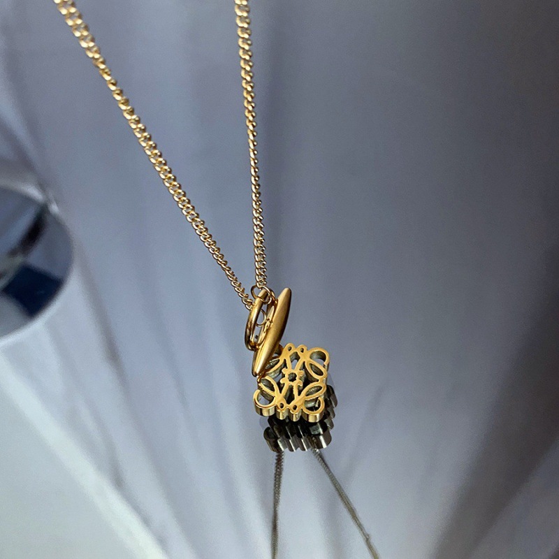 Titanium Steel Necklace Women's Fashion Minimalist Design Sensation Choker Chain Geometric Pattern New Arrival  Luxury Light