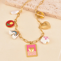 Peach Heart Square Plate