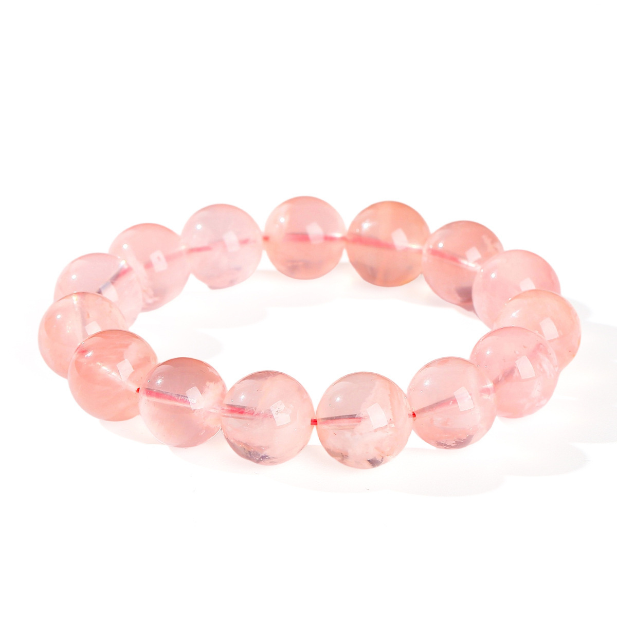 Natural Pink Crystal Ghost Bracelet Fashion Luxury Snowflake Design Geometric Pattern Crystal Sweet Bracelet Women's Gift