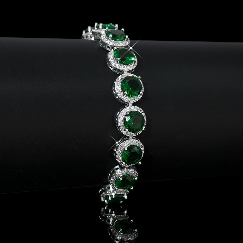Classic Hip Hop Luxury Full Drill Zircon Waterdrop Bracelet For Women Simple Personality Hand Jewelry  Ins Style
