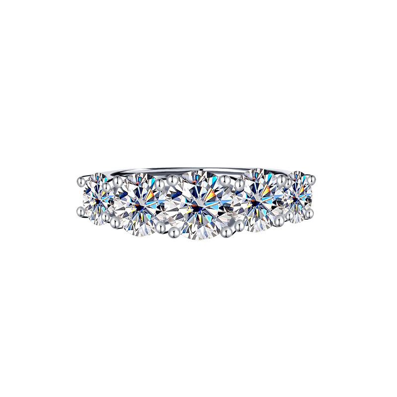 Women's 925 Sterling Silver Crown Moissanite Rings Brass Jewelry