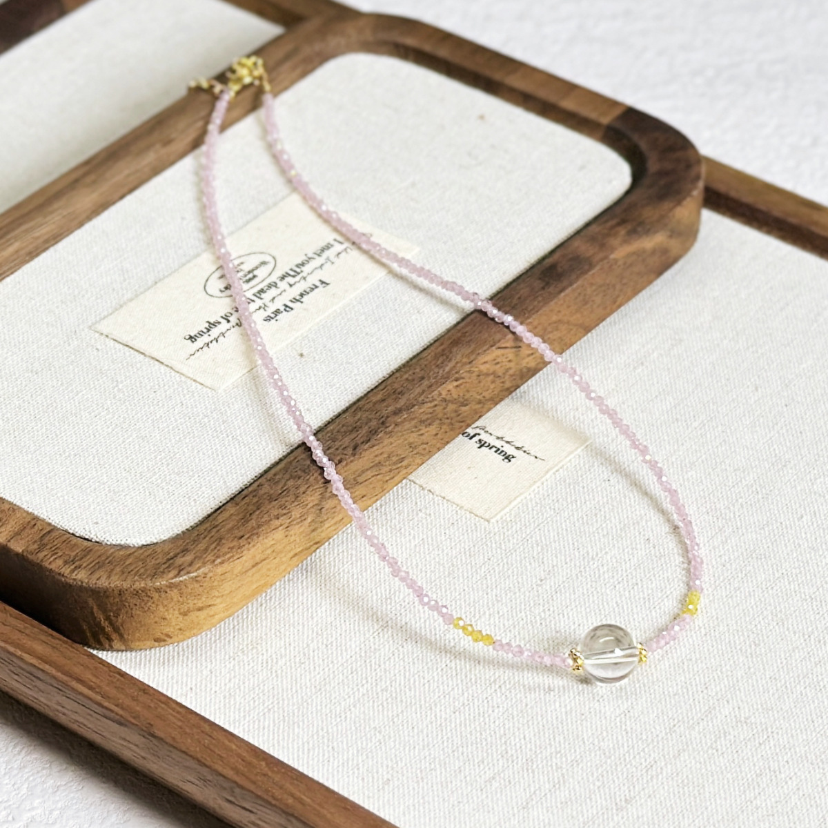 Minimalist Zircon Crystal Necklace Versatile Design Titanium Steel Geometric Pattern Women's Jewelry Accessory Purple Quartz