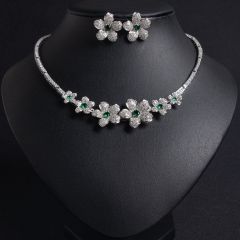 White background green