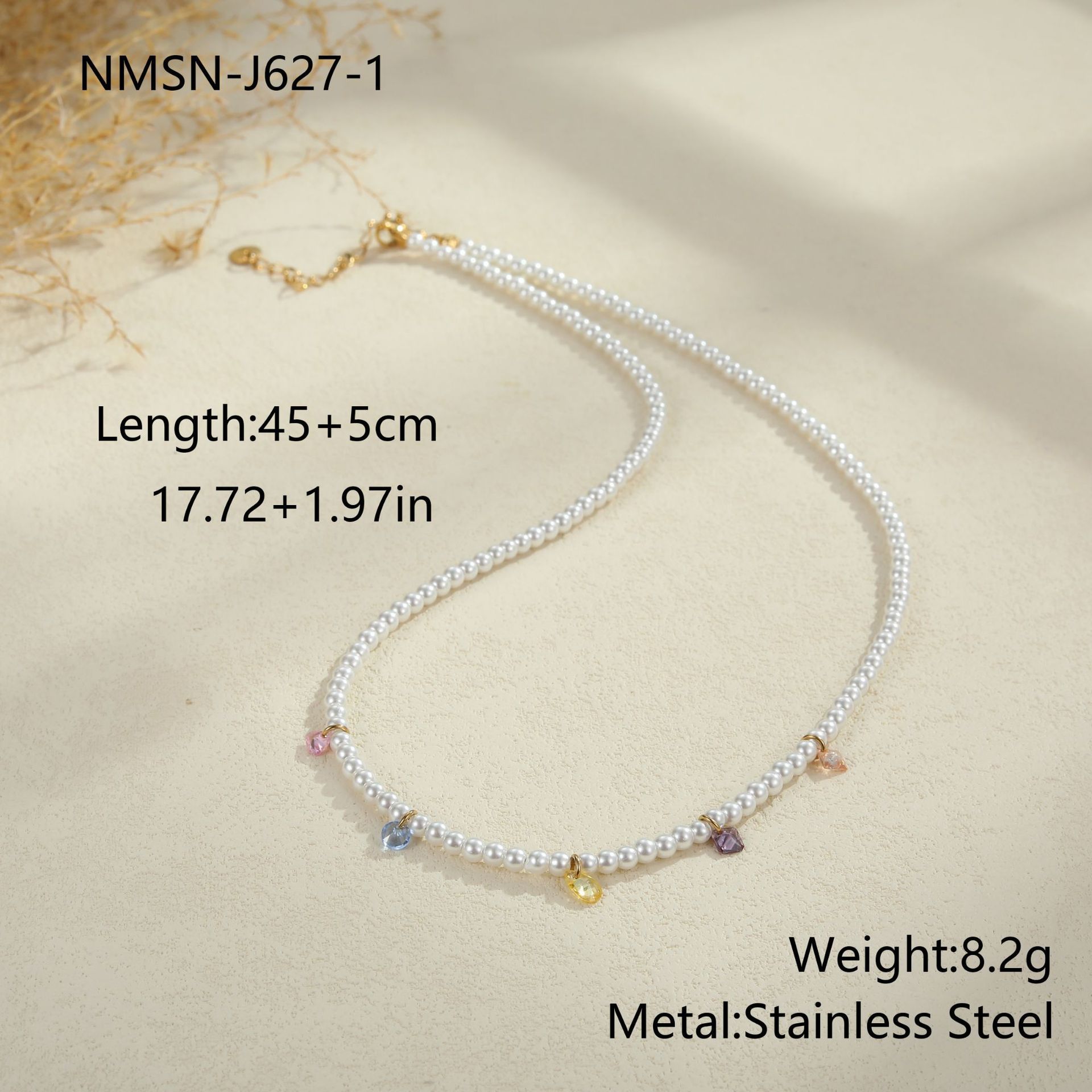 Fashionable Versatile Heart Shaped Necklace With Small Beads Luxury Feelings Jewelry Accessories For Women Geometric Pattern Stainless Steel