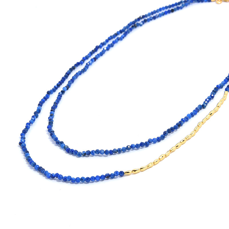 Casual Simple Style Geometric Natural Stone Agate Sterling Silver Gold Plated Sweater Chain In Bulk