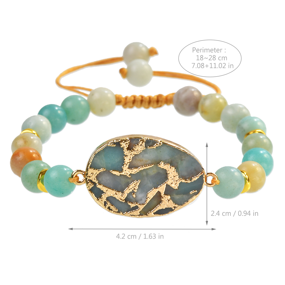 Vacation Classic Style Stone Natural Stone Beaded Chain Bracelets In Bulk