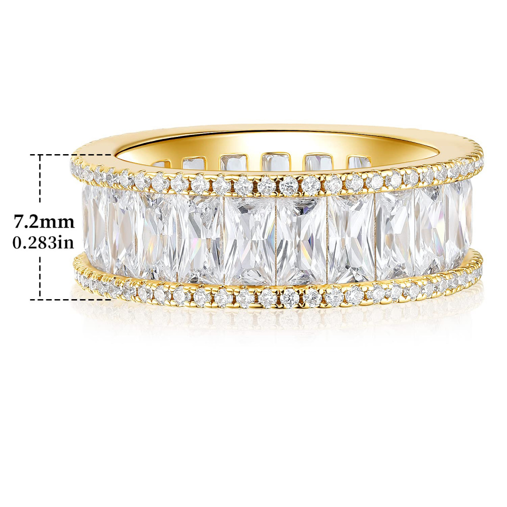 Cross-Border Hip-Hop Accessories Copper Inlaid Zircon T Cubic Zirconia Ring European And American Personality Hot Selling Jewelry Exquisite Versatile Water Plated 18K Real Gold