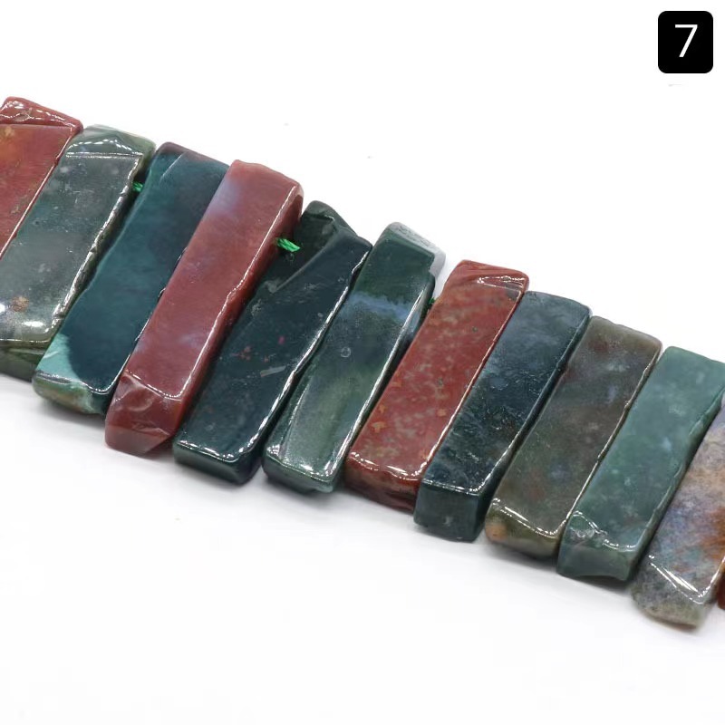 Classical Color Block Natural Stone Beaded Necklace
