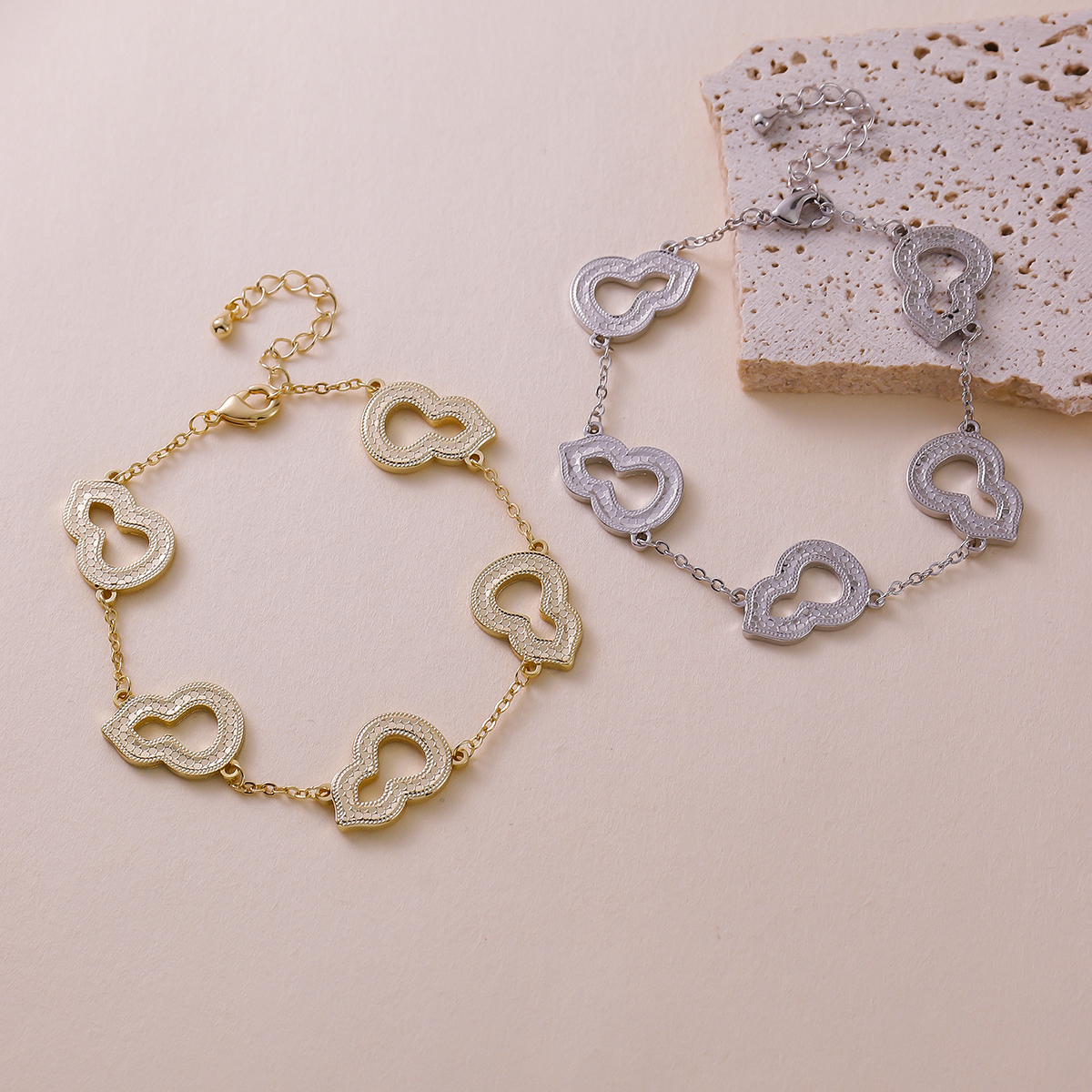 Fashionable Copper Coin Bracelet For Women Non-Fading Chinese Style Network Hit Lucky Gourd Bracelet Elegant Classic Commute