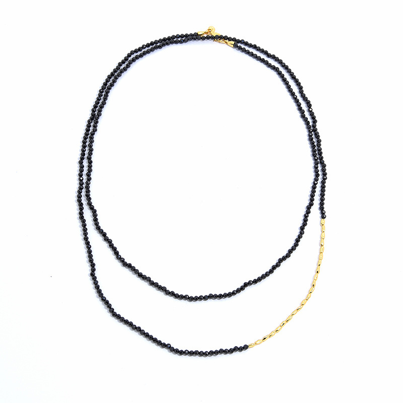 Casual Simple Style Geometric Natural Stone Agate Sterling Silver Gold Plated Sweater Chain In Bulk