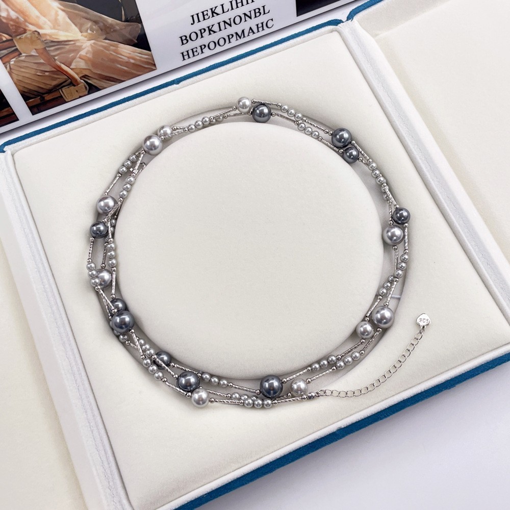 Long Pearl Star Sweater Chain Women's Fashionable Versatile Simple Style Spring Hot Sale High-End Jewelry Accessories