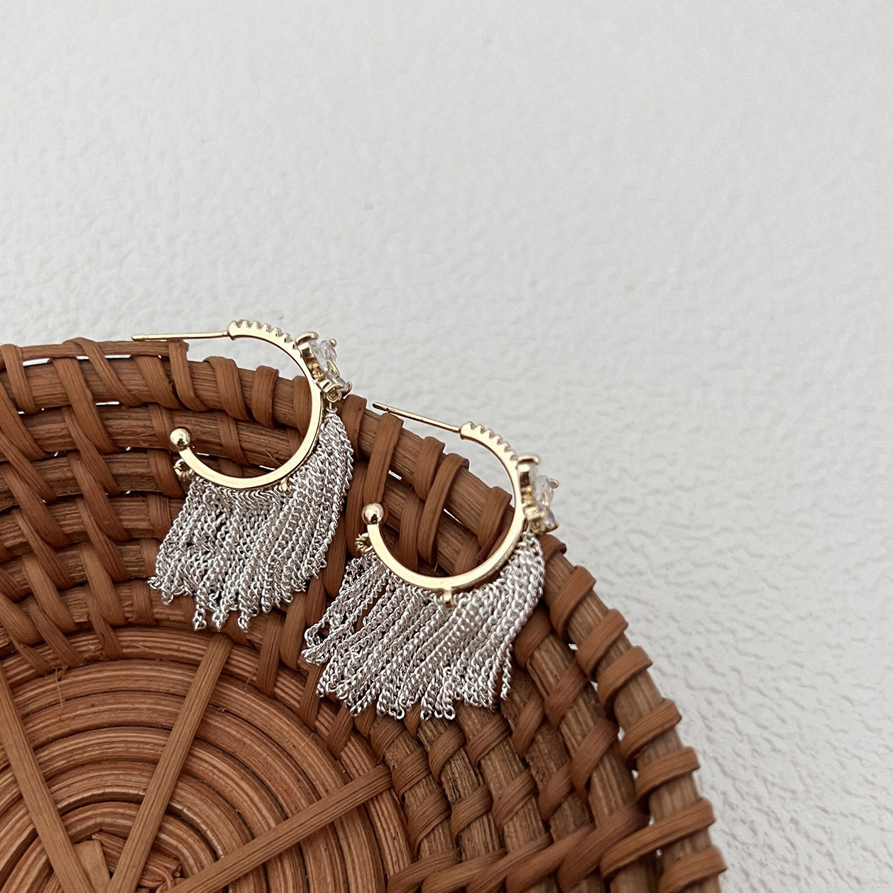 1 Pair Simple Style Classic Style Solid Color Plating Inlay Copper Zircon 18K Gold Plated Drop Earrings