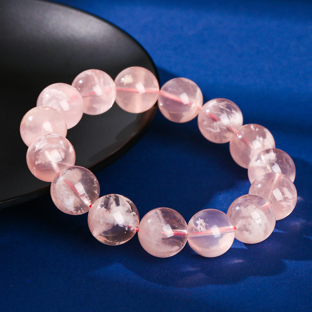 Natural Pink Crystal Ghost Bracelet Fashion Luxury Snowflake Design Geometric Pattern Crystal Sweet Bracelet Women's Gift