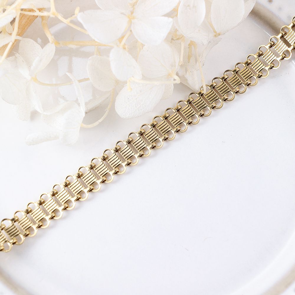 PVD Coated 18K Gold Plated Solid Color 201 Stainless Steel Simple Style Classic Style Waterproof Non Tarnish 201 Stainless Steel Bracelets