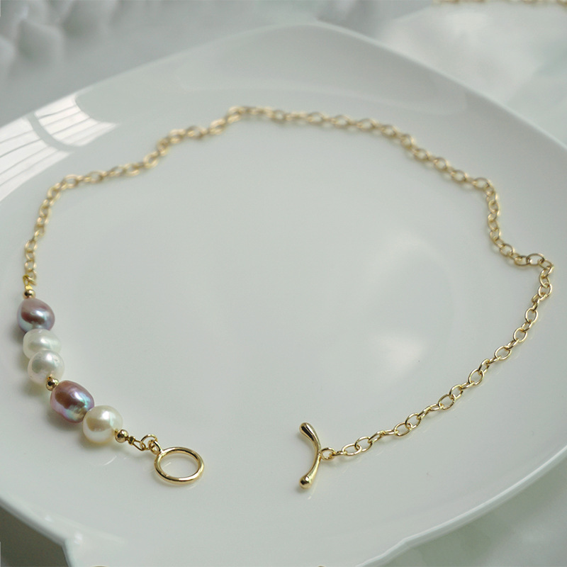 Baroque Vintage Handmade Freshwater Pearl Collarbone Necklace For Women Small Pearl Choker Women Jewelry Accessories