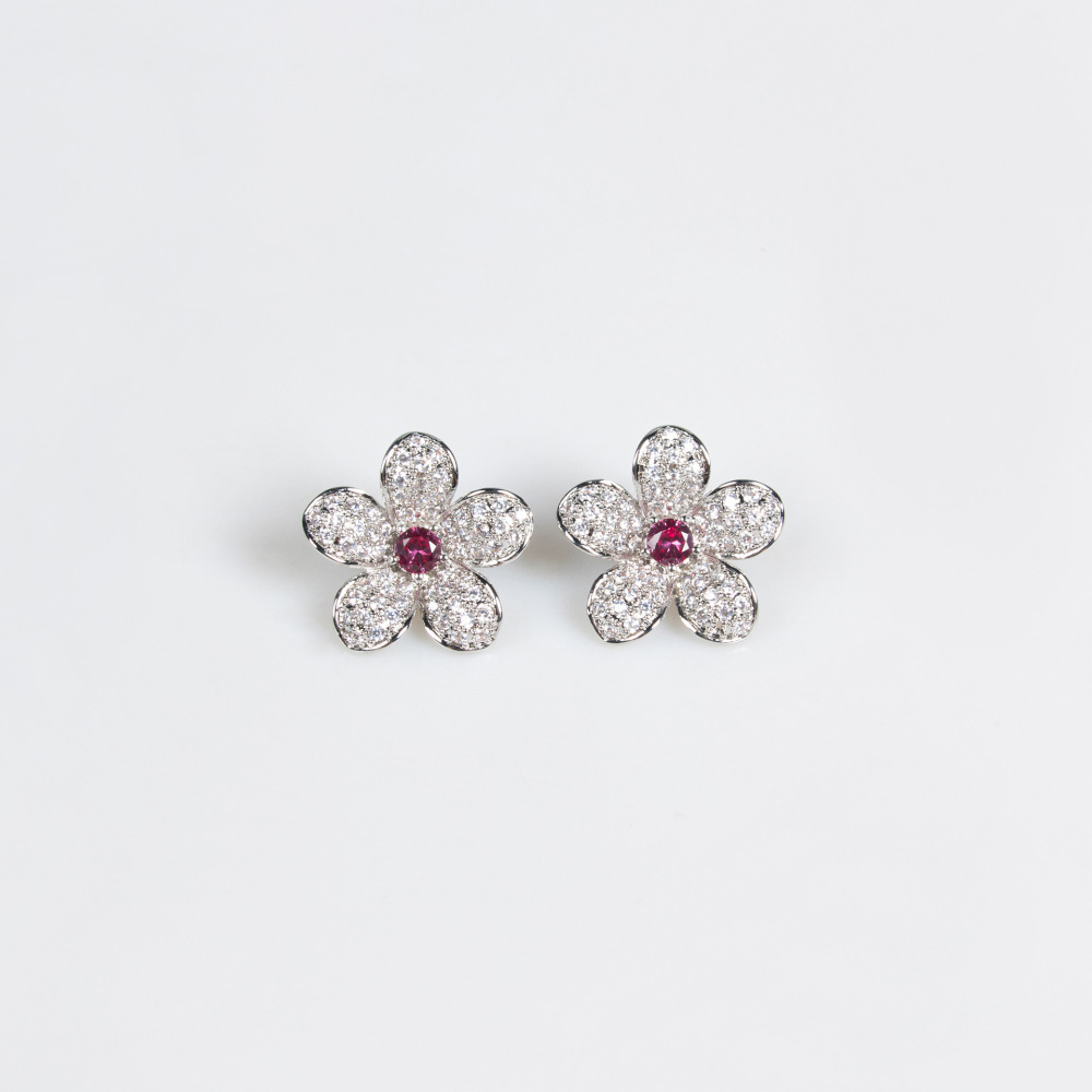 Fashionable Luxury Zircon Flower Wedding Dress Accessories Bridal Necklace Set Earrings And Necklace Jewelry For Brides