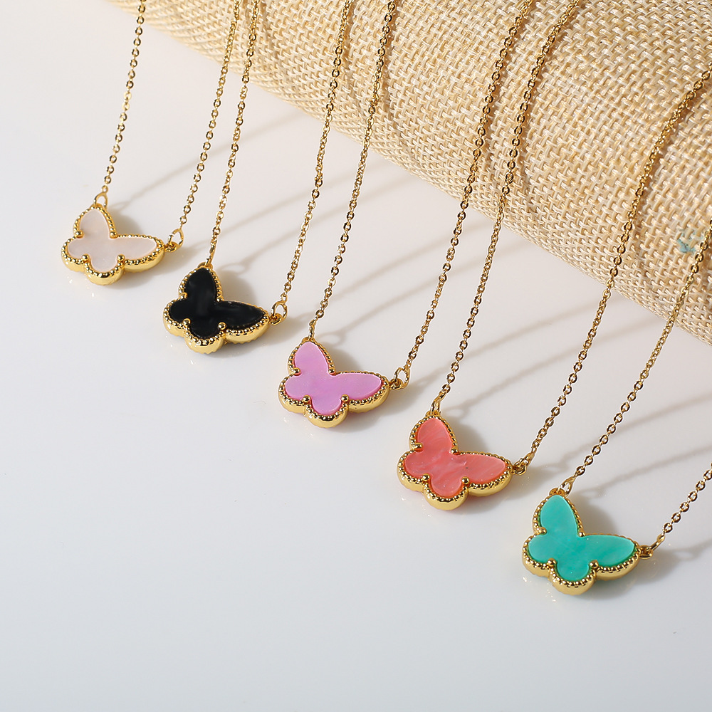 Copper Gold Plated Simple Style Classic Style Plating Butterfly Jewelry Set