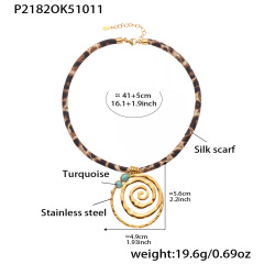 P2182- Gold Necklace 42+5cm