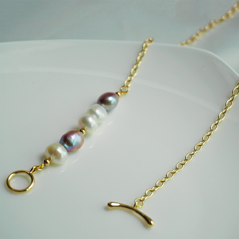 Baroque Vintage Handmade Freshwater Pearl Collarbone Necklace For Women Small Pearl Choker Women Jewelry Accessories