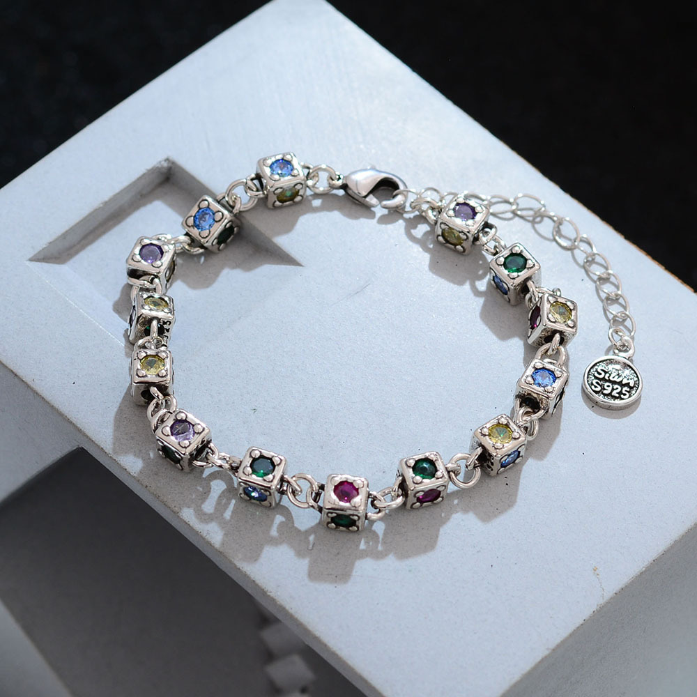 Wholesale Jewelry Vacation Classic Style Dice Copper Cable Chain Bracelets
