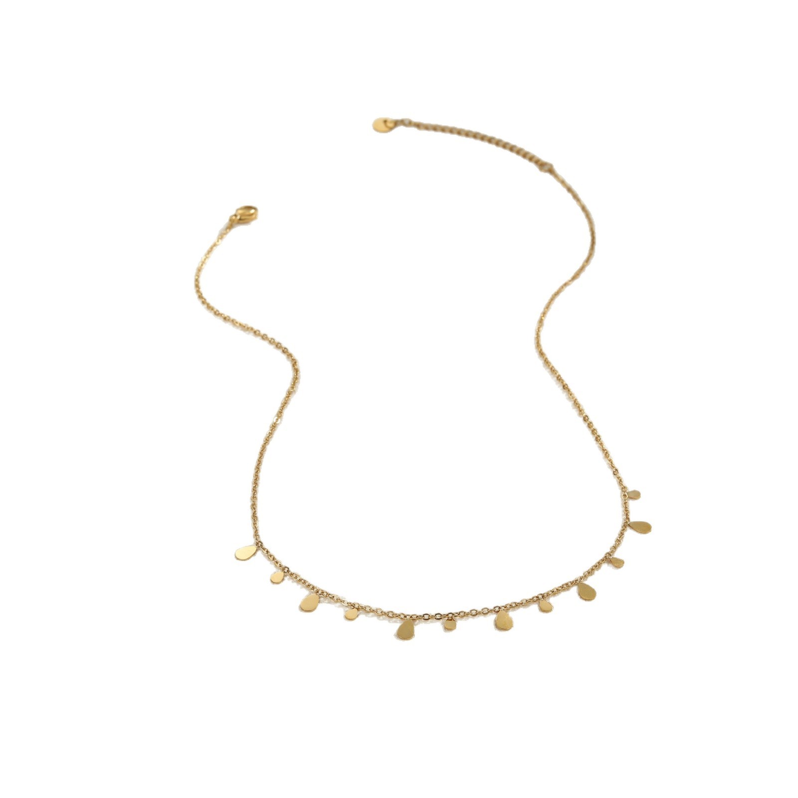 Fashionable  Imitation Pearl Tassel Pendant Stainless Steel Necklace Y Chain Versatile Elegant Clavicle Chain