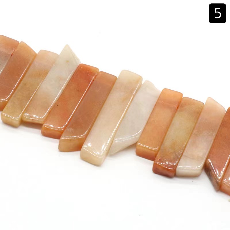 Classical Color Block Natural Stone Beaded Necklace