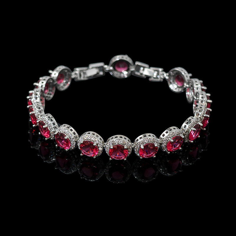 Classic Hip Hop Luxury Full Drill Zircon Waterdrop Bracelet For Women Simple Personality Hand Jewelry  Ins Style