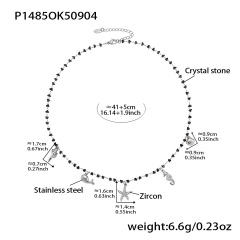 P1485-Steel Color Diy Marine Series Necklace 41+5cm