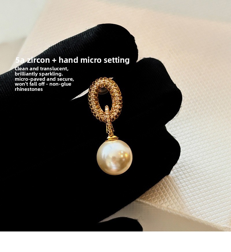 Elegant Classic Style Geometric Imitation Pearl Copper Women's Earrings