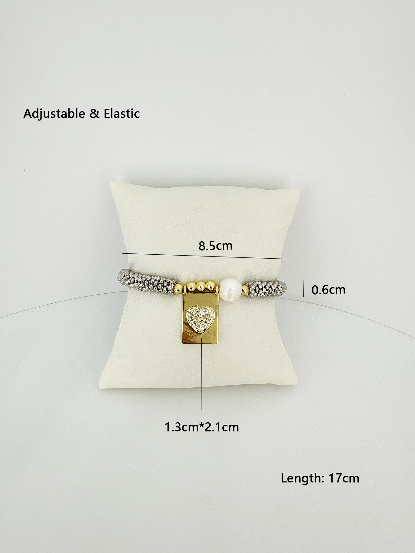 Classical Vintage Style Cross Square Heart Shape Brass 18K Gold Plated Brass Bracelets In Bulk
