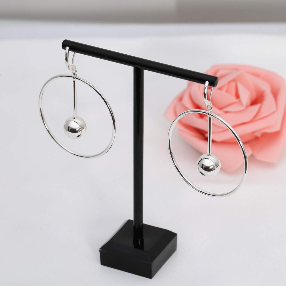 Gold Plated Brass Hollow Oversize Circle Earrings Elegant Simple Design Women's Jewelry Fashionable European Style Ear Cuffs