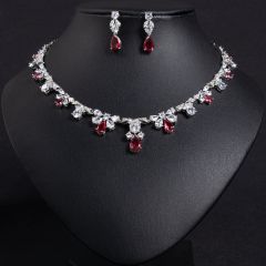 Rose Red on White Background
