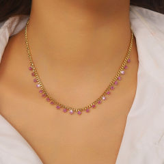 【HS】#Pink Origin Collarbone Chain