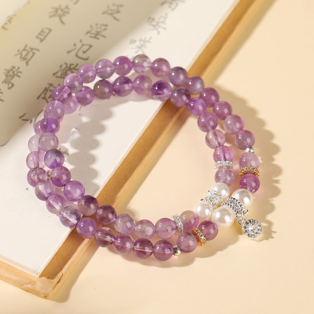 JD Jewelry Amethyst Beaded Bracelet For Women Fashionable High-end Jade Gourd Accessories Simple Style Classic Bracelet Jewelry