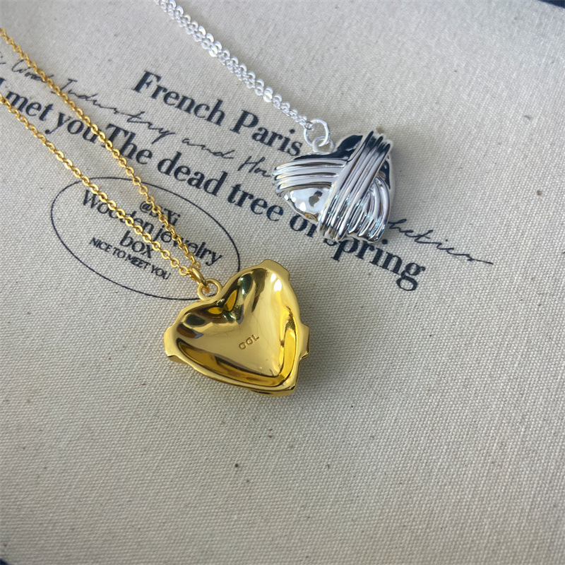 Basic Classic Style Korean Style Heart Shape Copper Plating Pendant Necklace