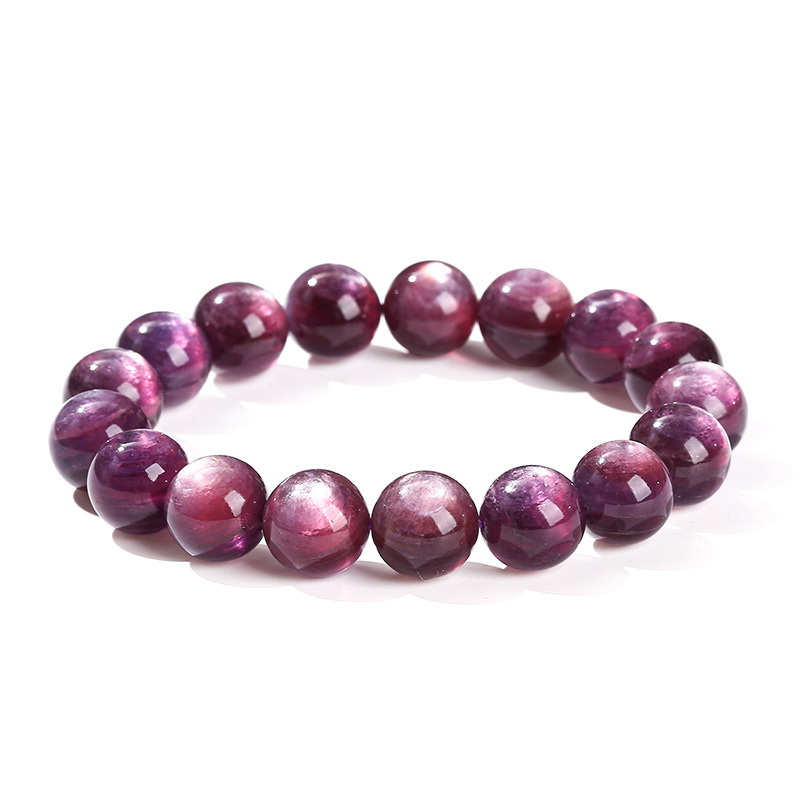 JD Jewelry 7A Natural Amethyst Geometric Pattern Crystal Bracelet Cat's Eye Crystal Purple Grape Fashion Women's Gift Bracelet Simple Style